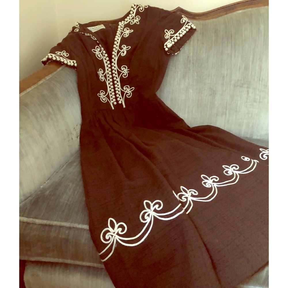 Vintage studded Oscar de la Renta dress